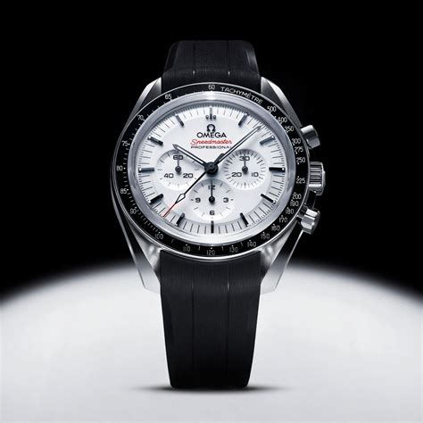 omega watch white dial|omega speedmaster white side.